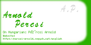 arnold percsi business card